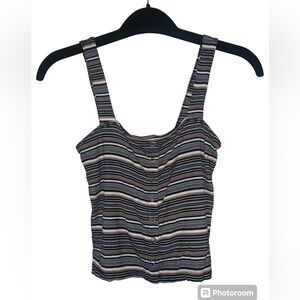 American eagle soft and sexy ribbed cropped striped‎ tank size XS